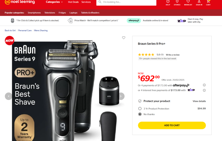 braun series 9 pro + 면도기 팔아요!