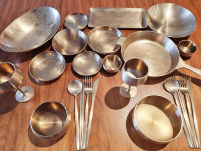 놋그릇(유기그릇) + 무상 전용 수세미 & 크림